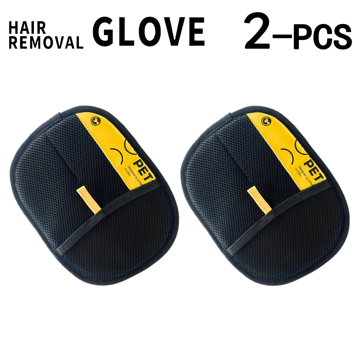 Pet Hair Removal Mitts 2-in-1 Grooming Glove Lint Roller Reusable Washable