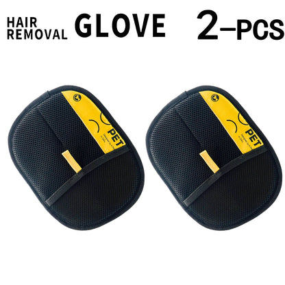 Pet Hair Removal Mitts 2-in-1 Grooming Glove Lint Roller Reusable Washable