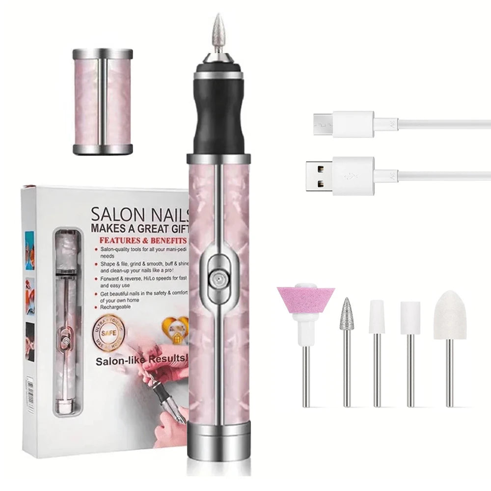 Electric Nail Drill Kit Rechargeable 20000RPM Manicure Pedicure File