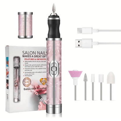 Electric Nail Drill Kit Rechargeable 20000RPM Manicure Pedicure File