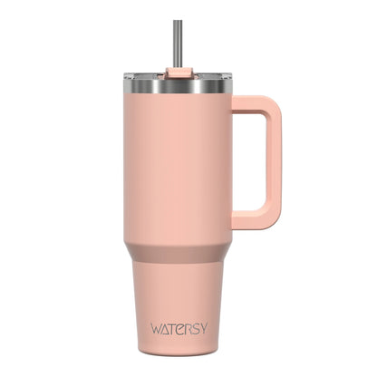 Insulated Tumbler with Handle & Straw 20oz 30oz 40oz Stainless Steel