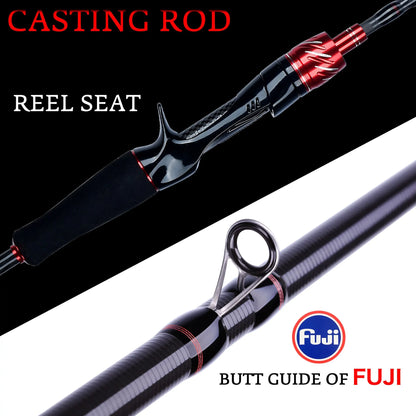 Traveller Spinning Fishing Rod 1.8-3.0m Carbon Fast Action Fuji Guides