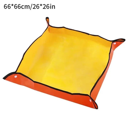 Gardening Mat Waterproof Foldable Transplant Pad Square PE Potting Tray