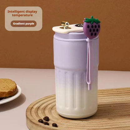 450ml Stainless Steel Insulated Bottle LED Temperature Display Travel Mug