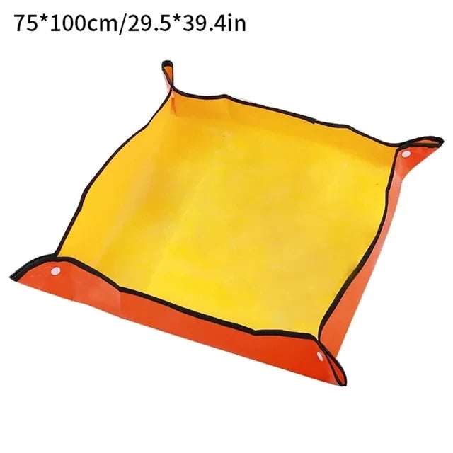 Gardening Mat Waterproof Foldable Transplant Pad Square PE Potting Tray