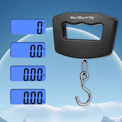 Portable Digital Luggage Scale 50kg Hanging Travel Weight Scale LCD Backlight