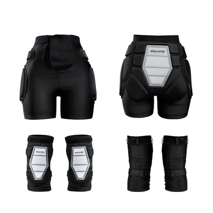 Padded Protective Shorts with Knee Pads EVA Silicone Hip Guard