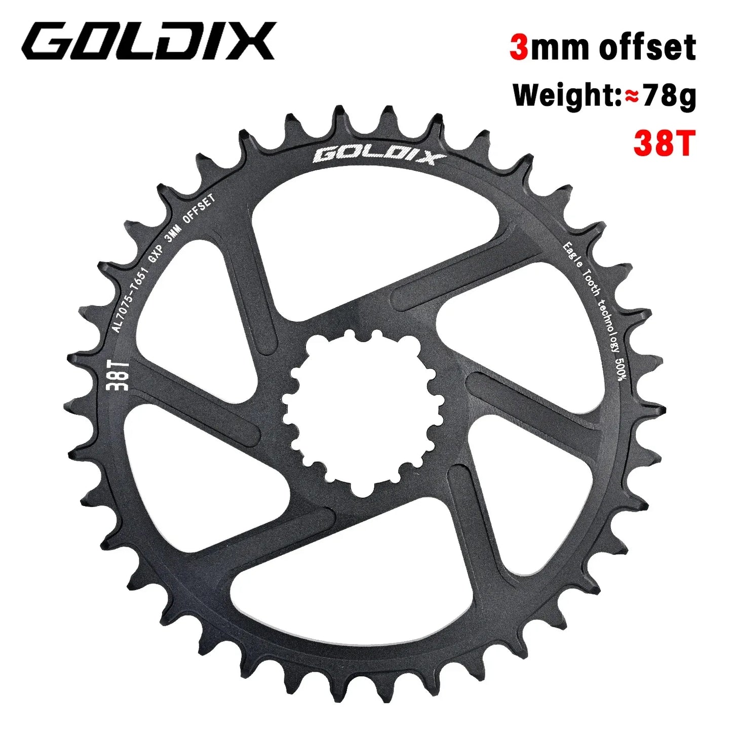 MTB Road Bike Chainring Narrow Wide 0/3/6mm Offset 8-12 Speed 7075 Alloy
