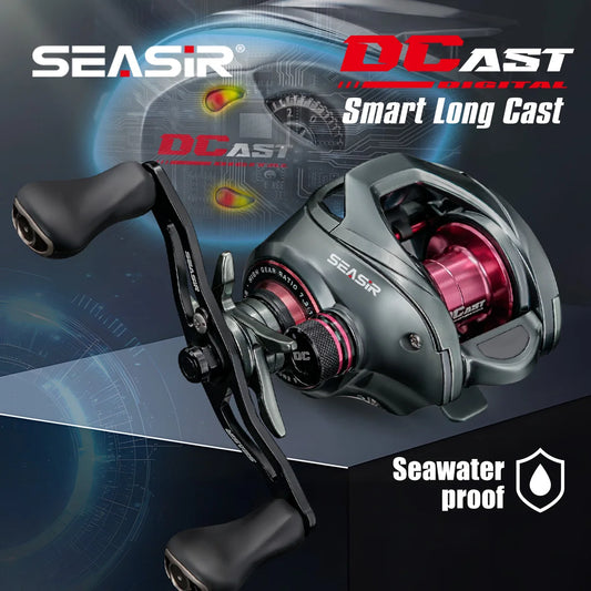 Digital Control Baitcasting Reel with 8.5kg Drag, 7.3:1 Ratio for Long Casting
