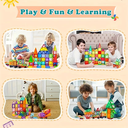 Magnetic Building Blocks Set Creative Architect Toy Kids Gift 3+