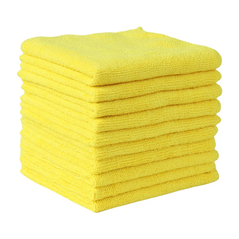 Microfiber Car Cleaning Cloths 30x30cm Double Layer Lint Free Towels