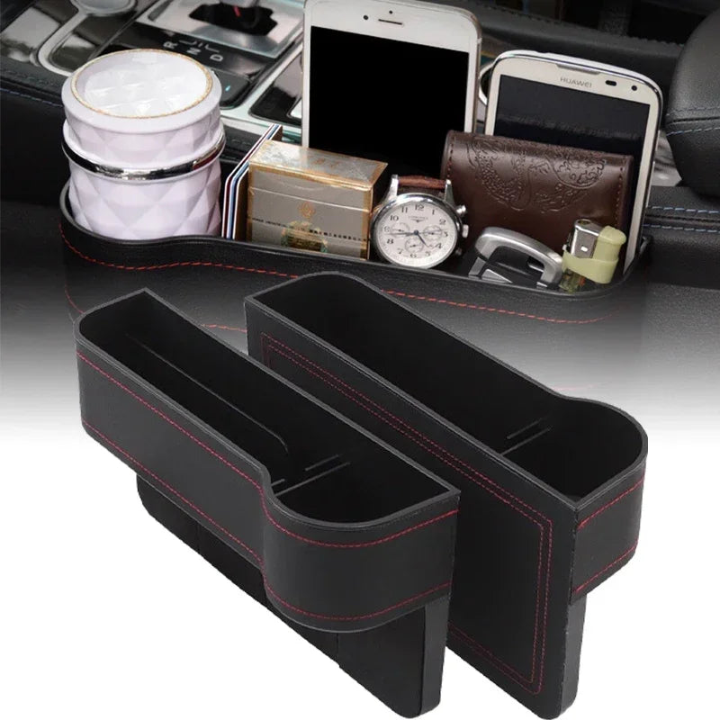 Car Seat Gap Filler Organiser Storage Box Leather PU Pocket Holder AU