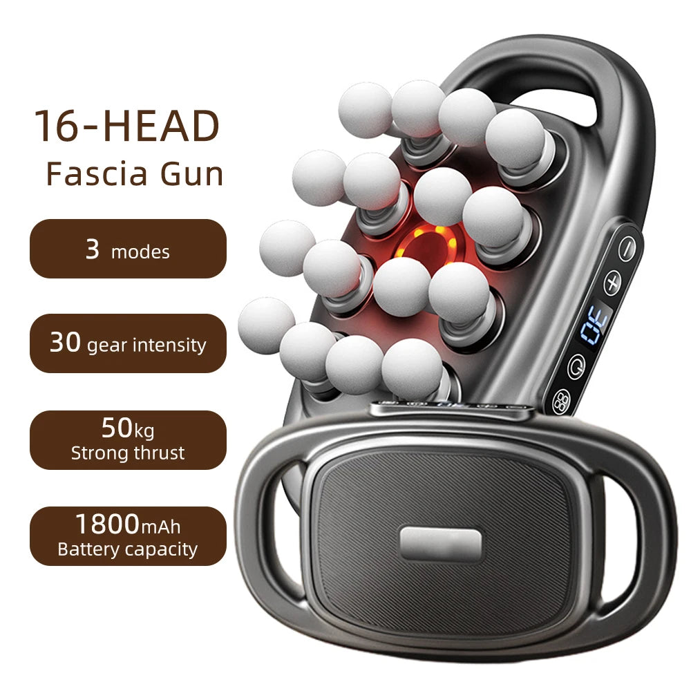 Massage Gun 16 Heads Deep Tissue Percussion Massager Muscle Recovery