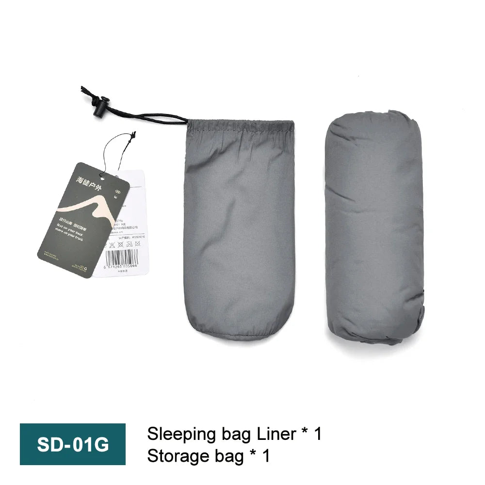 Ultralight Mummy Sleeping Bag Liner Single Person Camping Travel Backpack