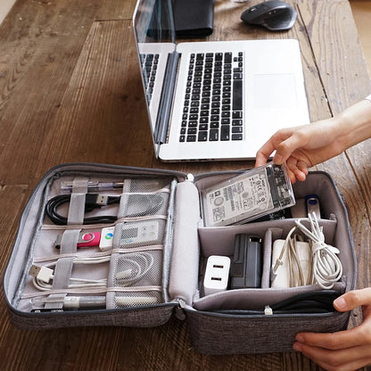 Travel Cable Organiser Bag Waterproof USB Charger Storage Pouch AU