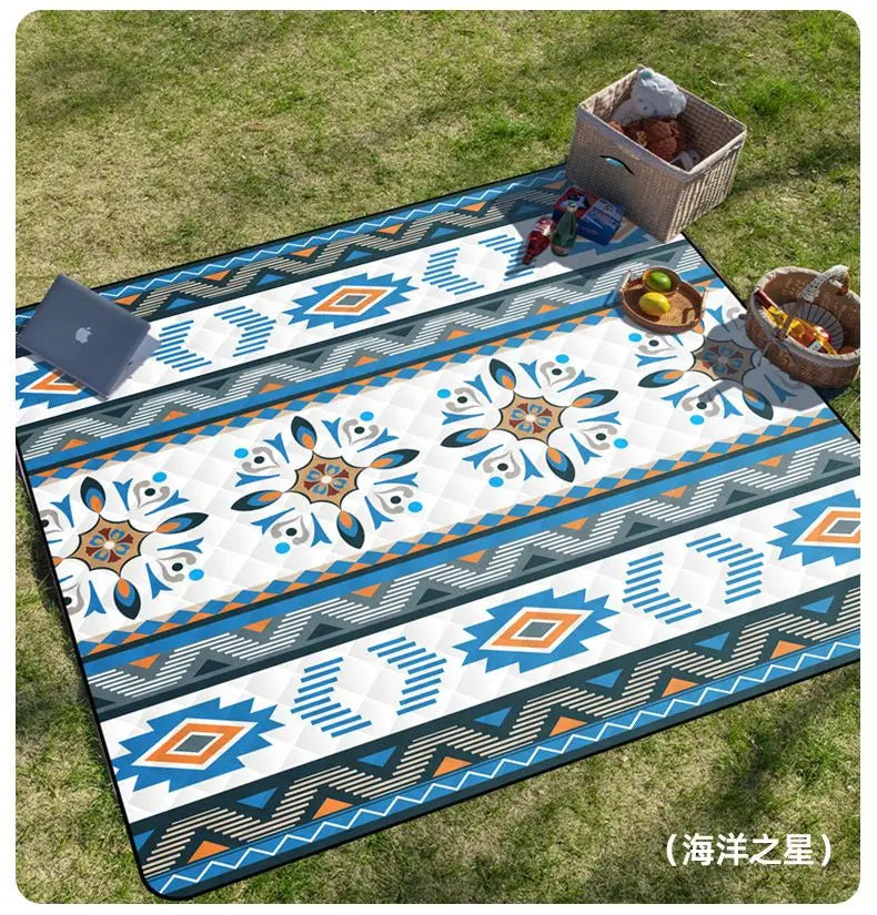 Waterproof Picnic Blanket 200x200cm Large Beach Mat Camping Outdoor