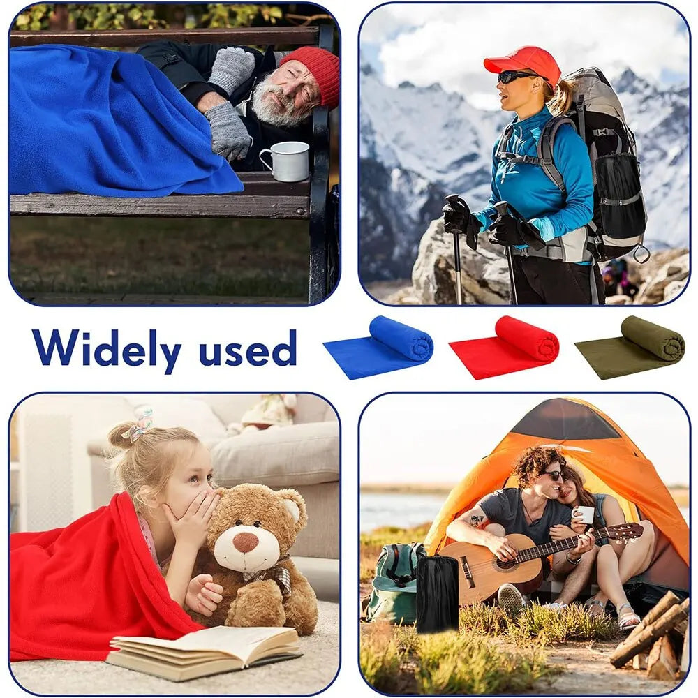 Fleece Sleeping Bag Liner Lightweight Portable 180cm Camping Travel Sheet