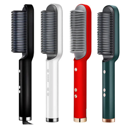Hair Straightener Brush Electric Heated Comb PTC Ceramic Styling Tool