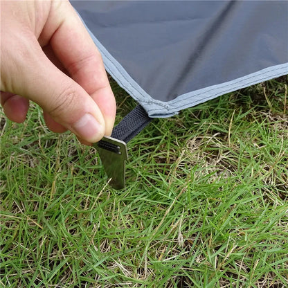 Waterproof Camping Mat with Pegs 210x150cm Picnic Blanket Beach Tent Ground Sheet