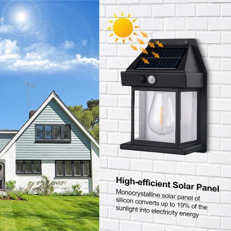 Solar Wall Light 30W Motion Sensor IP65 Waterproof Outdoor Garden Light