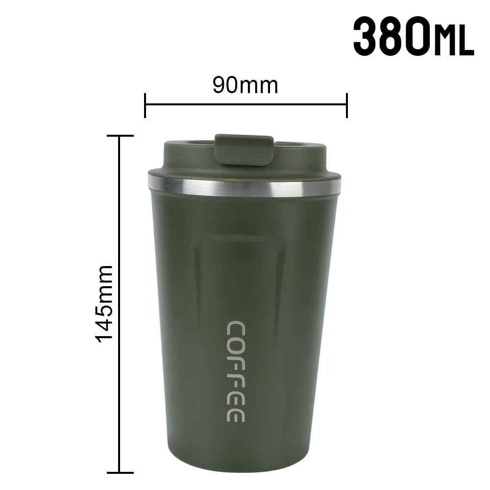 Insulated Travel Mug 380ml 510ml Stainless Steel Leak Proof Coffee Cup
