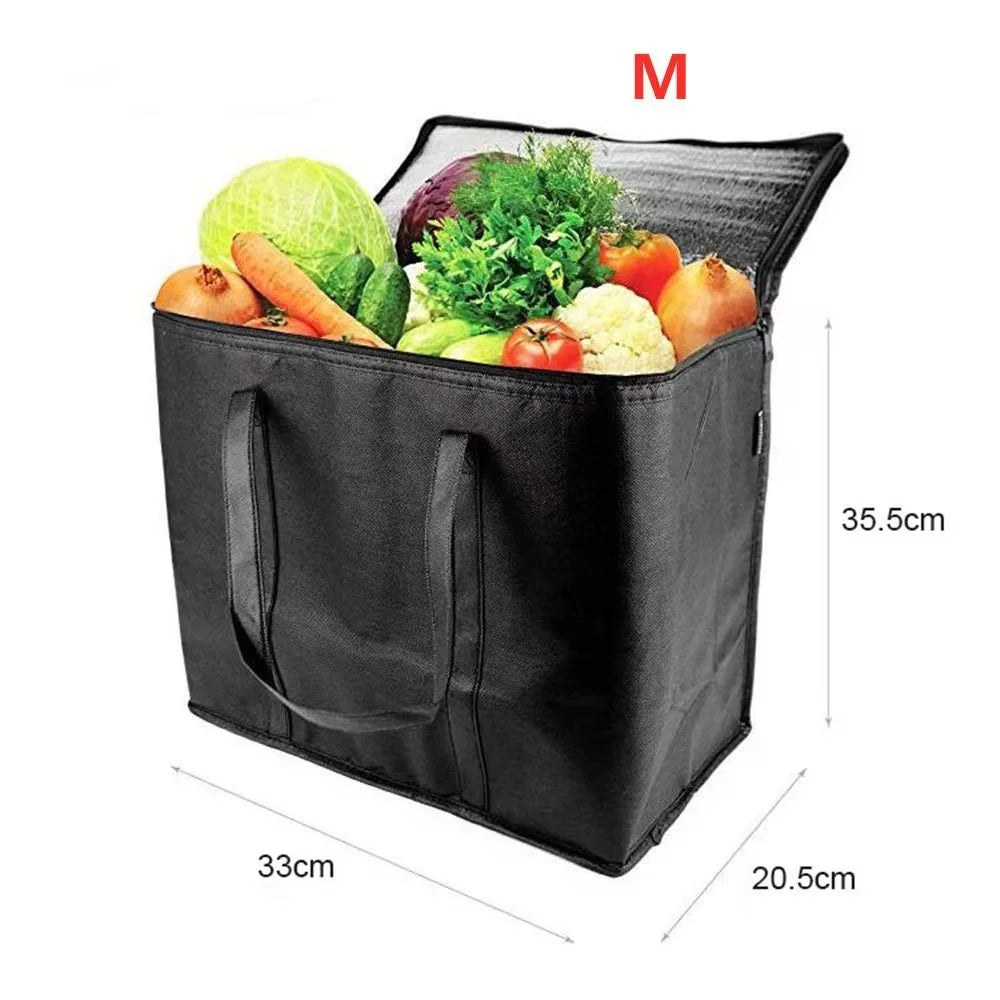 Insulated Cooler Bag 41L Foldable Reusable Grocery Food Delivery Thermal