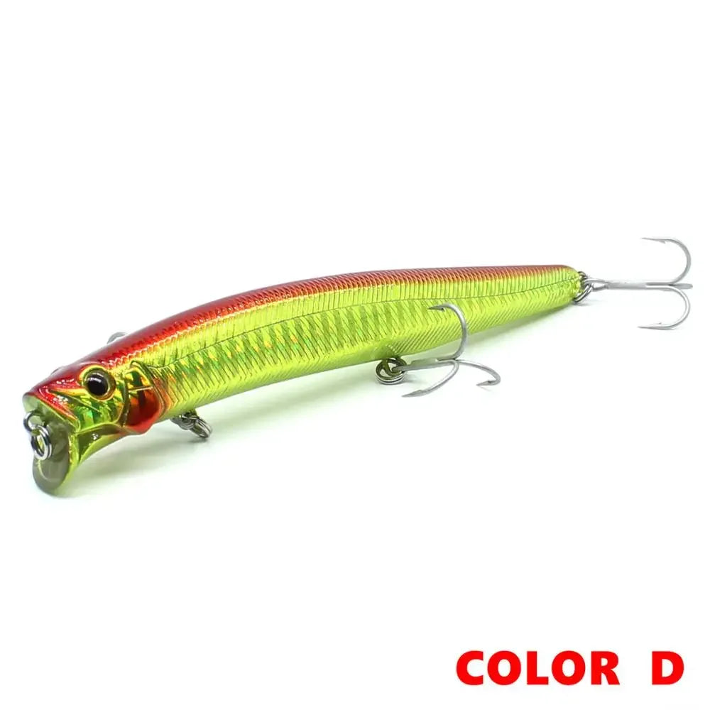 Floating Jerkbait Fishing Lure 13cm Minnow Popper with Magnet for Bass