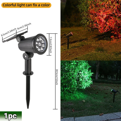 Solar Spot Lights 9 LED RGB Waterproof IP65 Adjustable Garden Outdoor