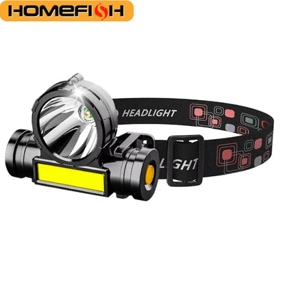 LED Headlamp Rechargeable USB Torch 500m Beam Waterproof Camping Light