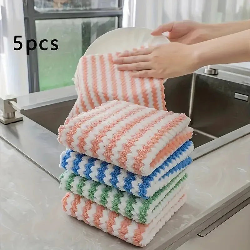 Dishcloths Coral Fleece 10-40 Pack Super Absorbent Kitchen Cleaning Cloths