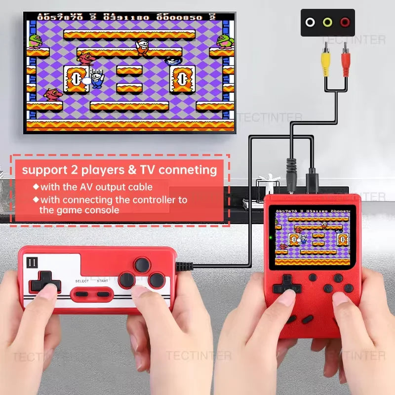 Retro Handheld Game Console 500 Built-In Games 2.4" Screen Rechargeable