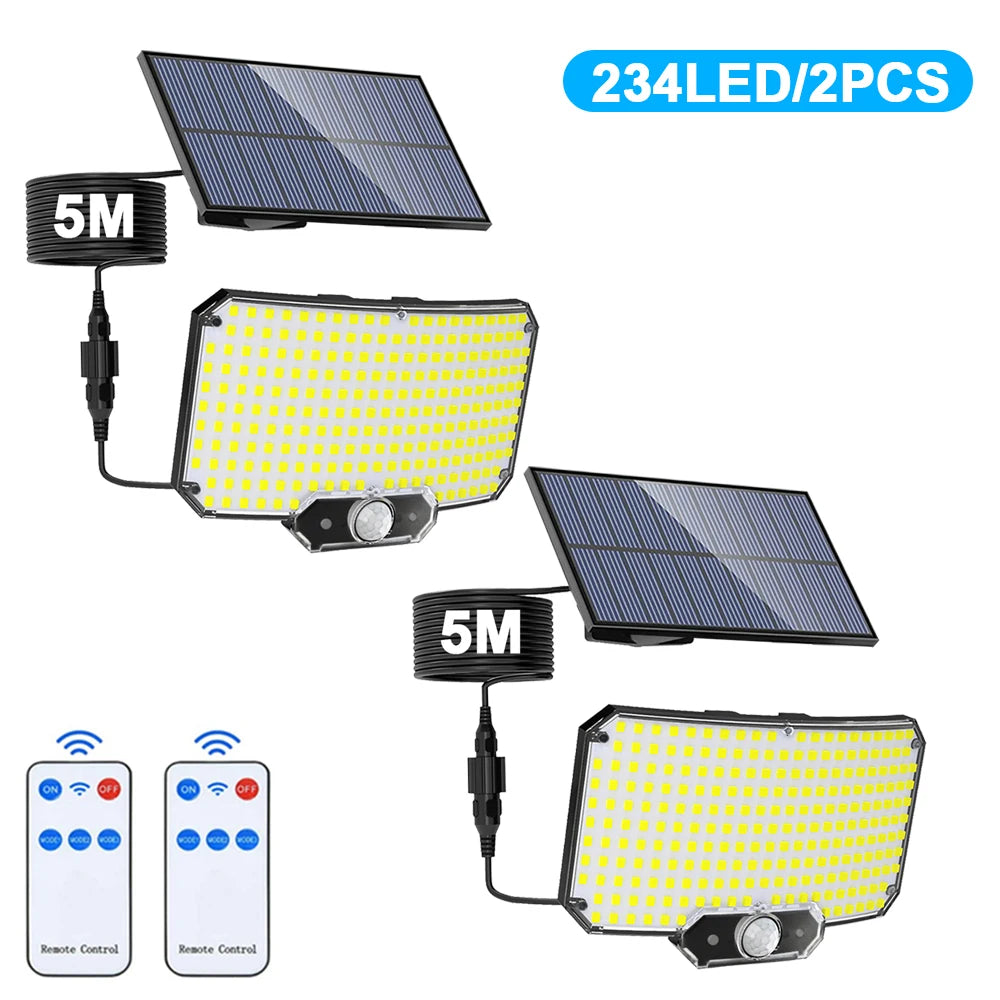 Solar Outdoor Lights 366 LED Motion Sensor Security Light Waterproof Garden