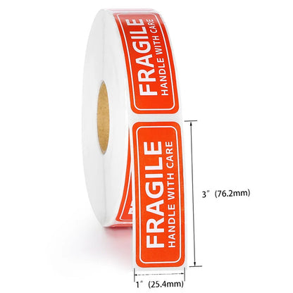 Fragile Stickers 120 Pack Handle With Care Warning Labels 90x50mm