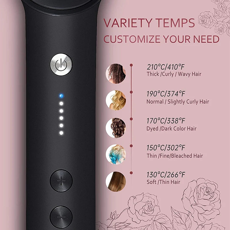 Hair Straightener Brush Electric Heated Comb PTC Ceramic Styling Tool