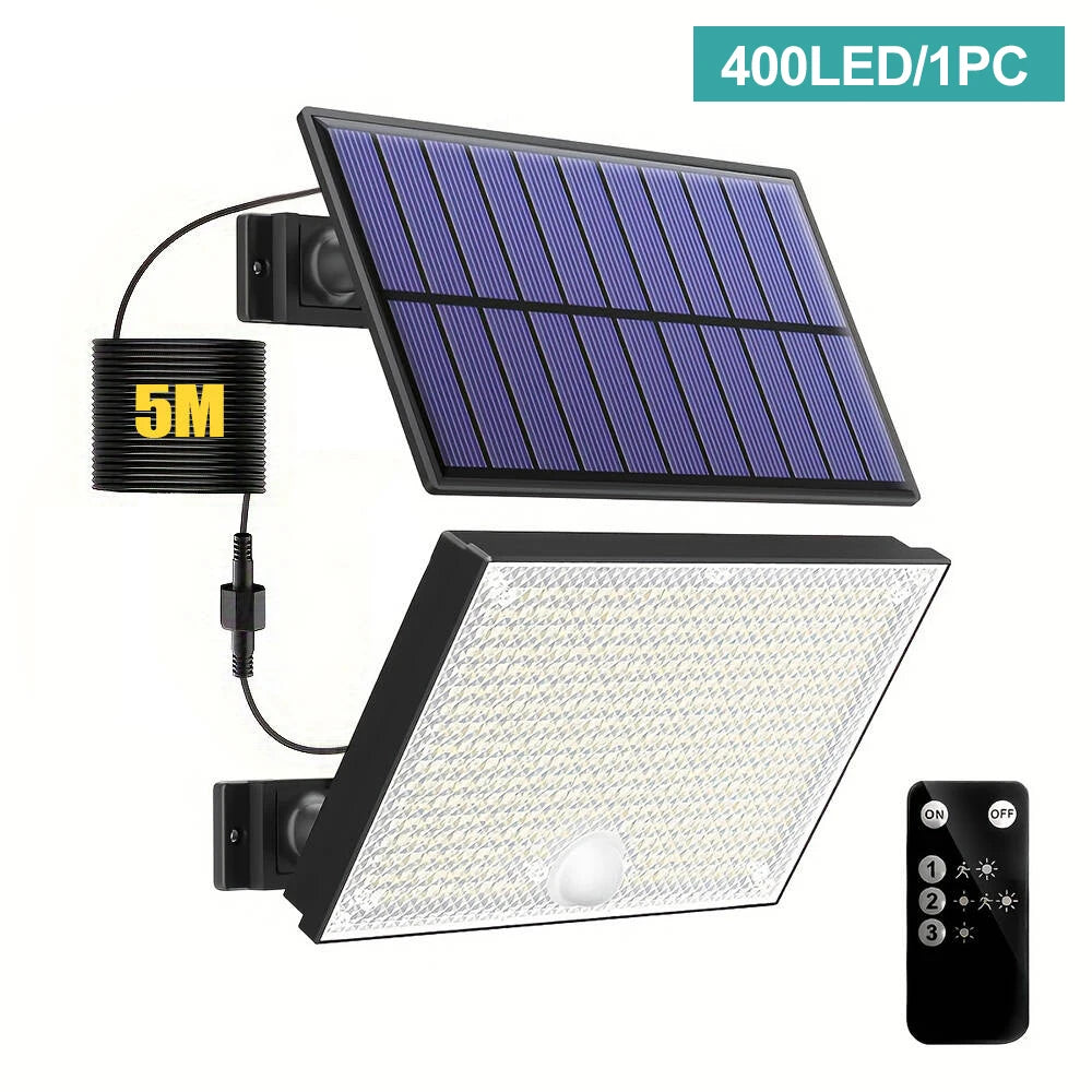 Solar Motion Sensor Light 348 LED Outdoor Security Floodlight IP65 Remote