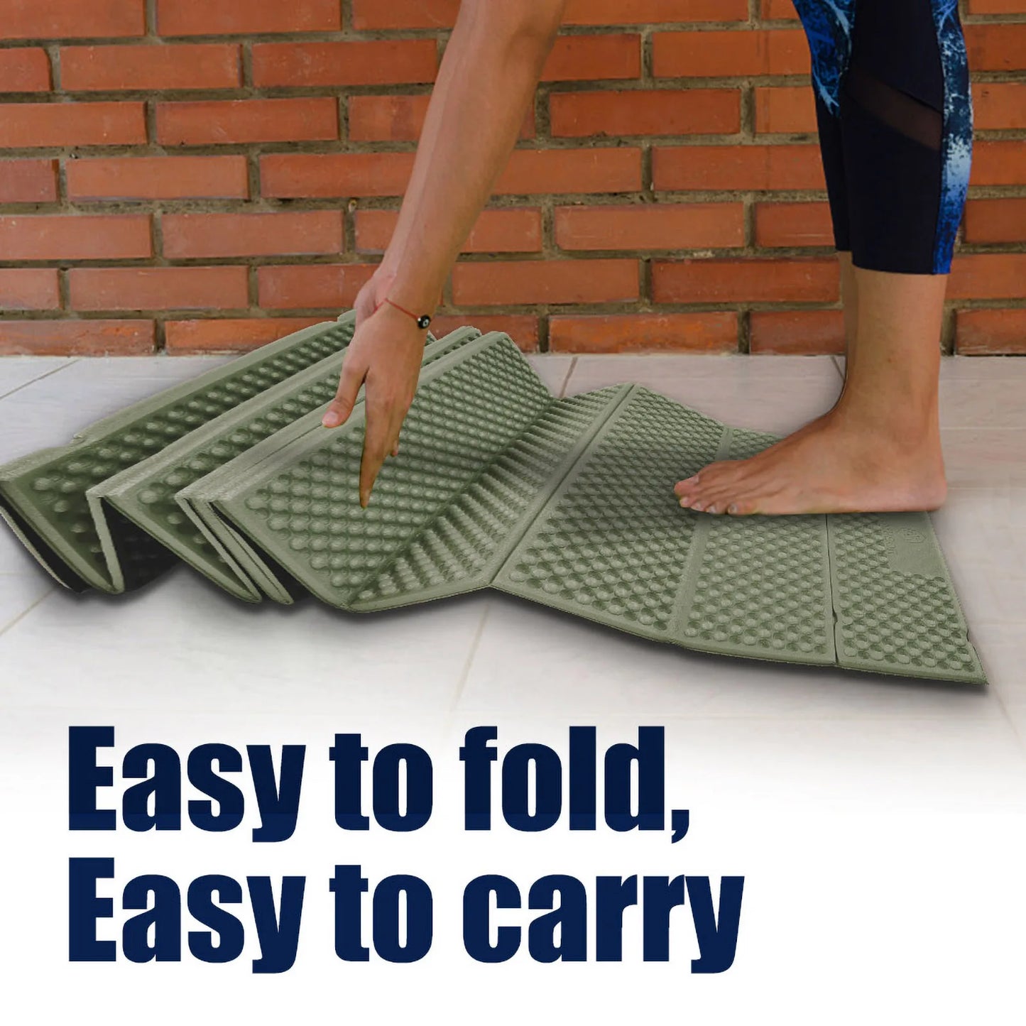 Camping Sleeping Mat Ultralight Folding Foam Pad 185cm Waterproof XPE