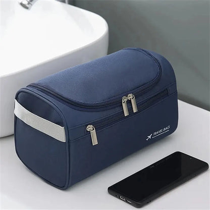 Waterproof Hanging Toiletry Bag 25cm Nylon Travel Organiser Makeup Pouch
