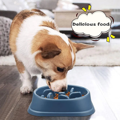 Slow Feeder Dog Bowl Non-Slip Puzzle Design for Small to Medium Dogs