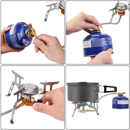 Camping Gas Stove Portable Burner Aluminium Alloy Outdoor Cooker AU