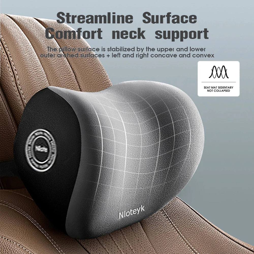 Memory Foam Car Neck Pillow Lumbar Support Cushion Travel Headrest