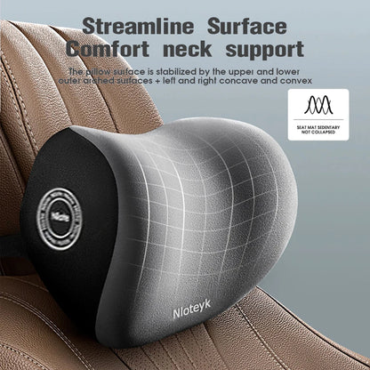 Memory Foam Car Neck Pillow Lumbar Support Cushion Travel Headrest