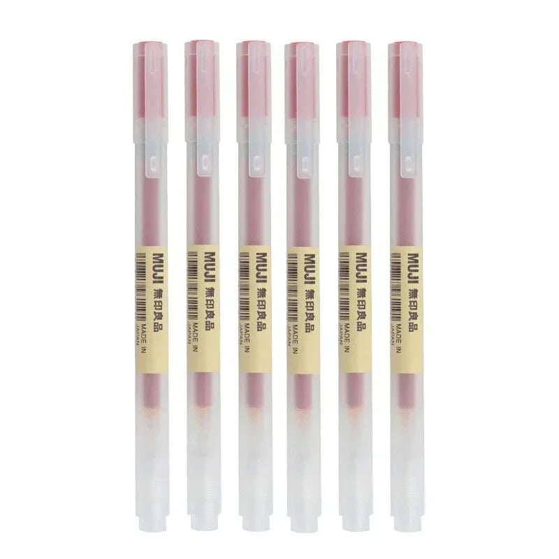 Gel Pen Set 6/8 Pack Black Red Blue 0.38mm 0.5mm Fine Tip Stationery