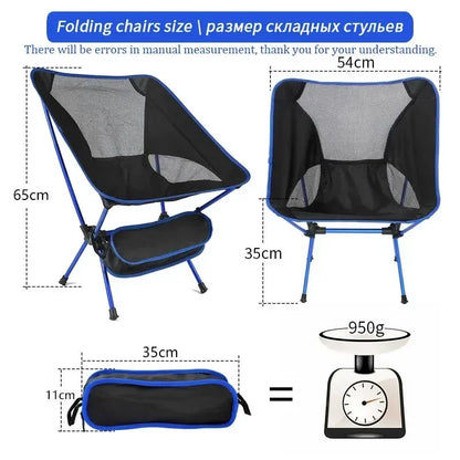 Portable Folding Camping Chair Lightweight Aluminium Beach Fishing Picnic