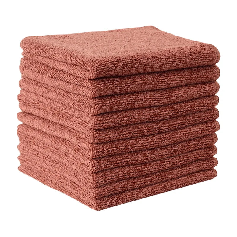 Microfiber Car Cleaning Cloths 30x30cm Double Layer Lint Free Towels