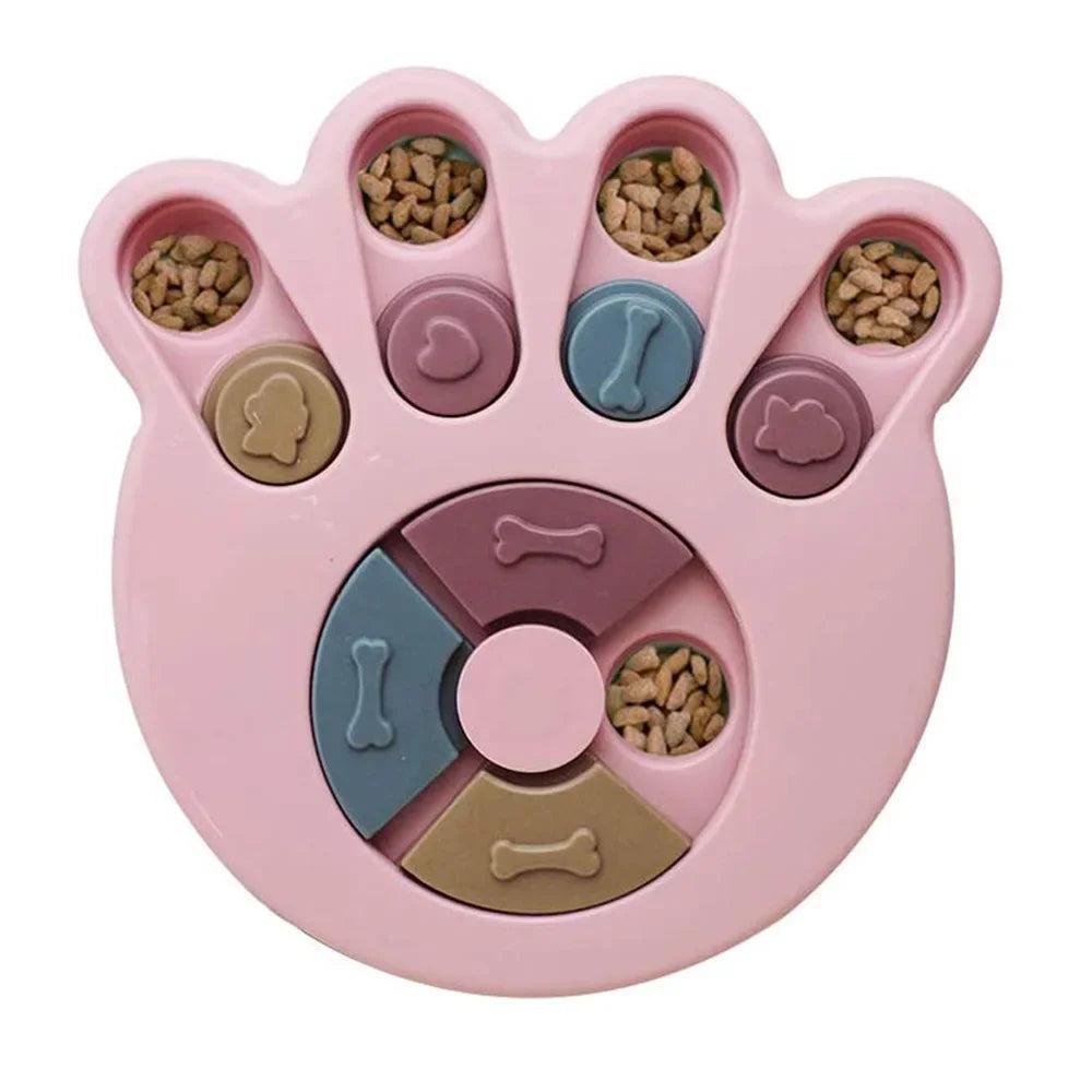 Dog Puzzle Slow Feeder Interactive IQ Toy Food Dispenser Bowl