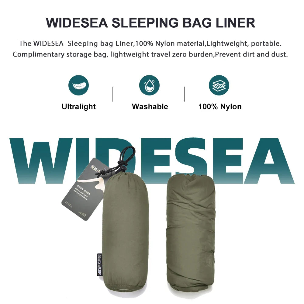 Ultralight Mummy Sleeping Bag Liner Single Person Camping Travel Backpack