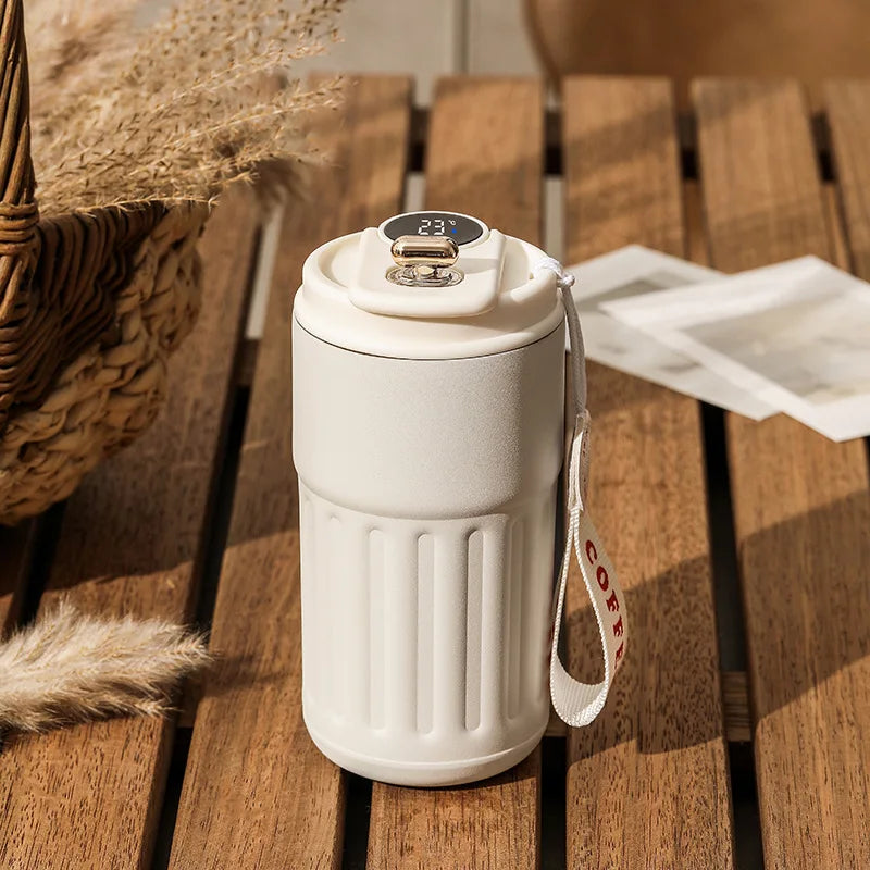 450ml Stainless Steel Insulated Bottle LED Temperature Display Travel Mug