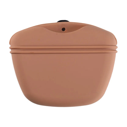 Silicone Dog Treat Pouch 12.5cm Magnetic Training Bag with Belt Clip