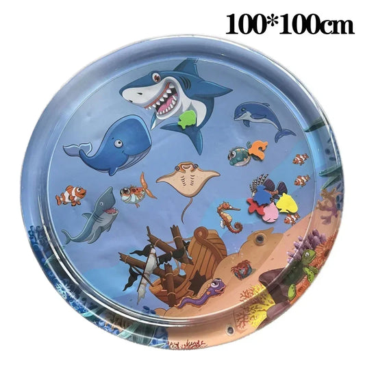 Pet Sensory Water Cooling Mat Inflatable Ocean Play Mat for Cats
