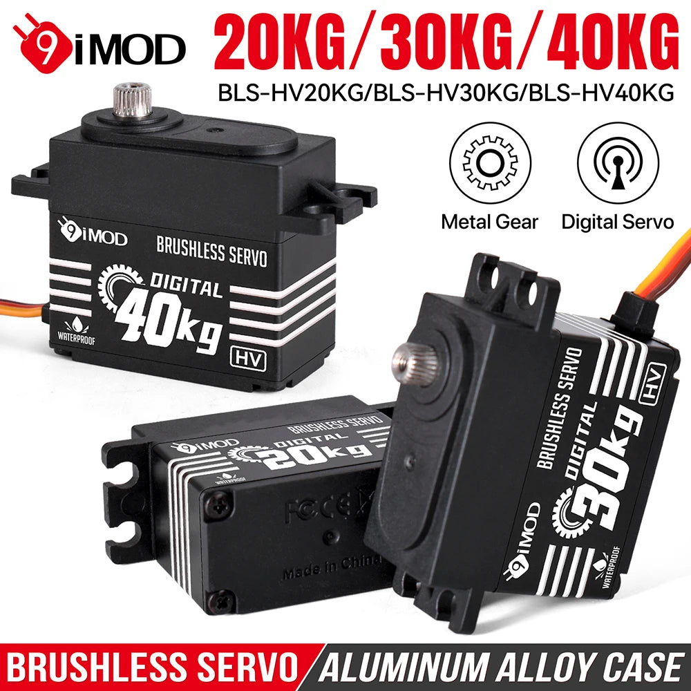 Brushless Servo 20KG-40KG Waterproof Metal Gear for 1/8 1/10 RC Crawler